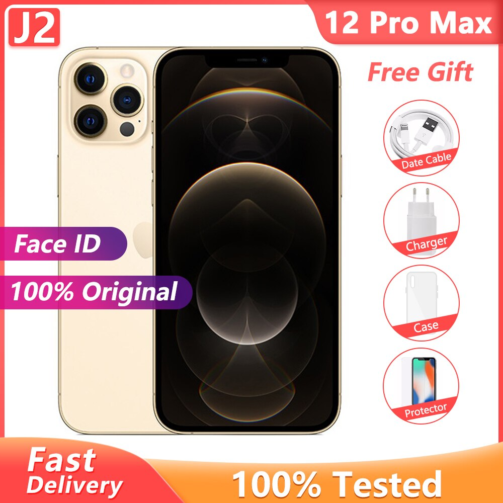 Original Apple iPhone 12 Pro Max Used Cellphone 6GB +128GB/256GB 6.7" iOS A14 Bionic 12MP Camera Unlocked Used Smartphone